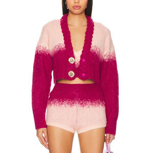 Nana Jacqueline 'Daphne Diamond' Red Cardigan Size S